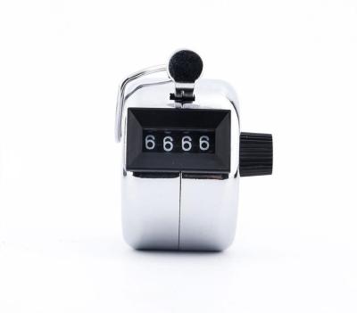 China Handheld Manual Number Tally Counter Numbers Clicker Metal Portable Digit 4 / Digital Finger Tally Counter for sale