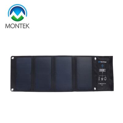 China 600D Polyester High Efficiency Sunpower Portable Solar Charger 28W for sale