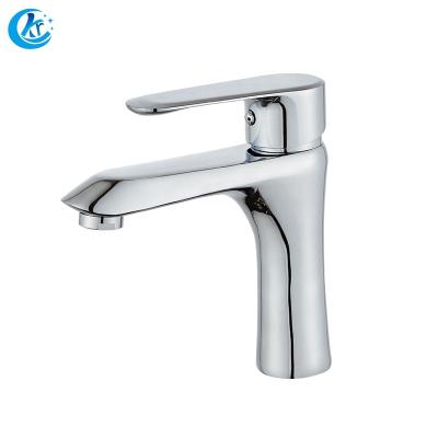 China Metered Faucets Chrome Basin Mixer Curved Wash Single Handle Basin Faucet Mixer Metered Faucets Single Hole Brass Graphic Design Deck Mounted for sale