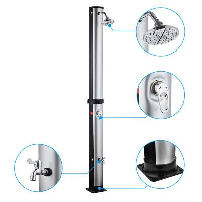 China PVC+ABS With Hot Sale Chrome Outdoor Solar Shower Faucet Outdoor Solar Shower for sale