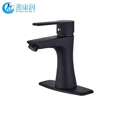 China Bathroom Faucets Chrome Basin Faucet Single Handle Black Basin Mixer Tap for sale