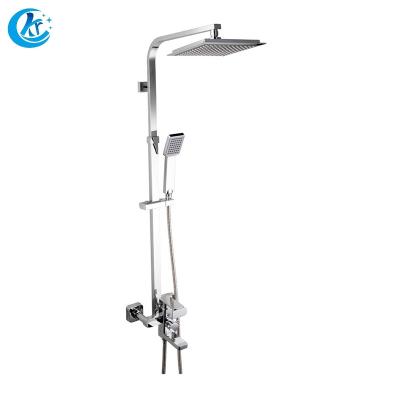 China With Slide Bar Factory Wholesale Contemporary Style Bathroom Mixer Brass Shower Set for sale