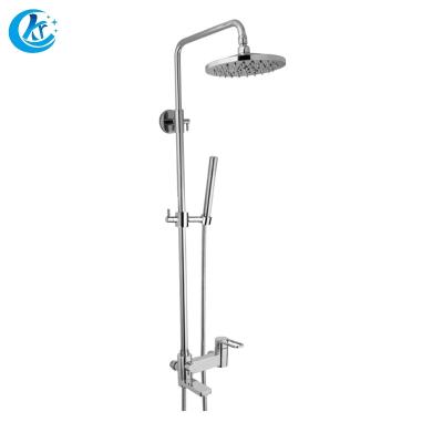 China With High Quality Slide Bar Rainfall Showet Mixer Bathroom Shower Set Contemporary Thermostatic Faucets Rainfall Style Single Handle Brass for sale