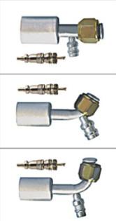 China #6 #8 #10 #12 Al joint with Al jacket R12 high & low pressure valve( Female Flare) / auto air conditioning hose fitting for sale