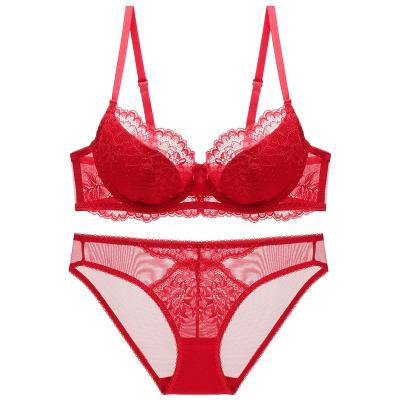 China Lace and Cavity Style Breathable Soft Breathable Bra Sets Hot Selling Comfortable Two Piece Bra Sets Women's Sexy Underwear for sale