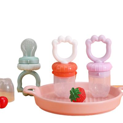 China New Arrival Silicone Nipple Soother Bpa Baby Fruit Pacifier Infant Soother Free Conductor for sale