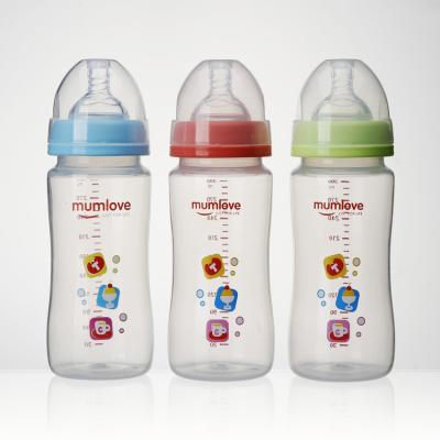 China BPA Free Stock Small Moq Cut Print Long Lasting Baby Bottle 6-24 Months Older for sale