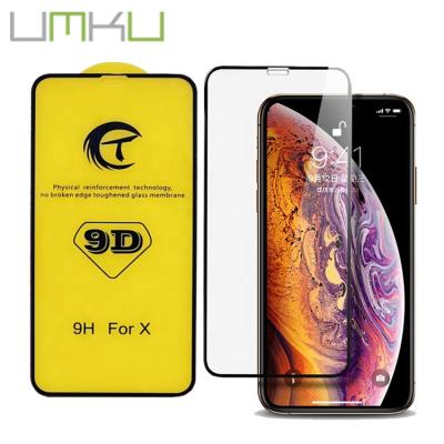 China Mobile Phone 9H 9D Full Coverage Tempered Glass Film For iphone xs max screen protector for sale