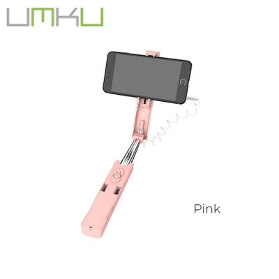 China Use 4.7-6 inch mobile phone fashion mobile phone selfie stick stainless steel line control telescopic rod for sale