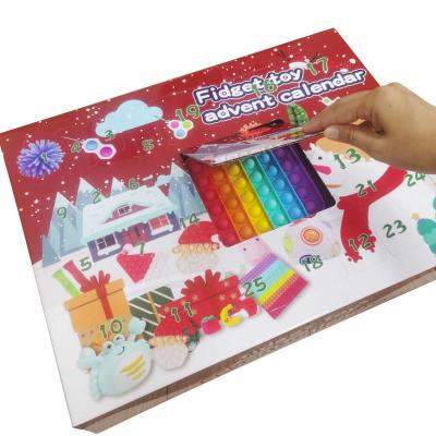 China Plastic Christmas Countdown Calendar Toy For Adults Kids Boys Girls Toss Advent Calendar 2021 Toy For Children for sale