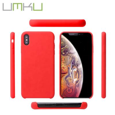 China Silicone Liquid Gel Rubber Shockproof Absorbent Case Cover For Apple iPhone Xs / Max Xs 100% Perfect Fit for sale