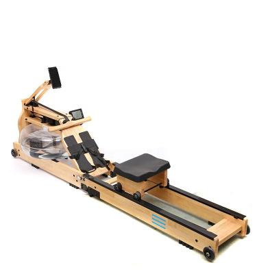 China Portable Home Commercial Foldable Full Body Wooden Foldable Water Movement Metal Use Oak Resistance Ergometer Rovers Rowing Machine Indoor Rowing Machine for sale