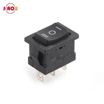 China ON-OFF-ON JIAOU KCD1-103 SPDT 3 Terminals 3 Position Hair Dryer Rocker Switch ON-OFF-ON Boat Switch 21 x 15 for sale