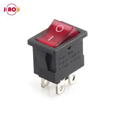 China JIAOU KCD1-104N 21*15 DPDT 4 Pin ON-OFF ON-OFF Rocker Switch Illuminated Boat Switch for sale