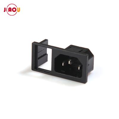 China JIAOU Industrial Customized Standard Grounding Black AC Power Socket for sale