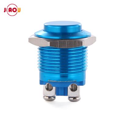 China ON OFF 16Mm 36V 2A Metal JIAOU Customized Waterproof Push Button Switch for sale