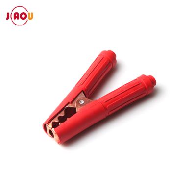 China Iron Copper Plating or Pure Plating JIAOU 500A 150mm Test Clamp Clip Copper Clad Battery Clamps for Electric Car Battery Testing for sale