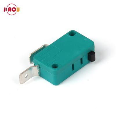 China JIAOU Material Plastic Plastic Enclosure KW8-0C 2 Pin 15A 125V No Lever Micro Switch for sale