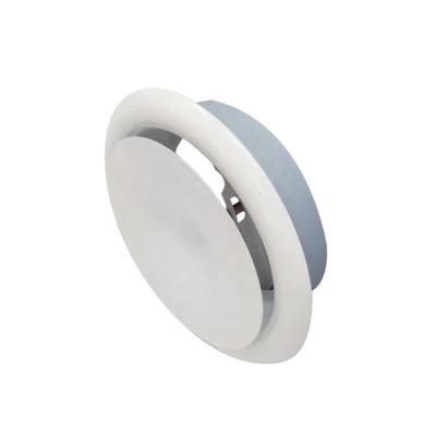 China Adajustable Steel HVAC Ceiling Round Duct Manual Supply Disc Air Valve Adjustable Circular Duct Diffuser for sale