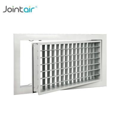 China Ceiling Diffuser HVAC Adjustable Double Deflection Linear Air Ceiling Grille for sale