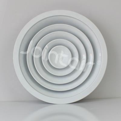 China HVAC Easy Installation Round Aluminum Circular Ceiling Vent Diffuser with Adjustable Butterfly Damper for sale