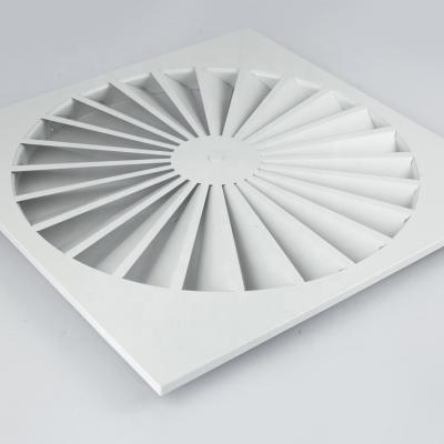 China Easy Installation 24 Blades Return Air Grille For AC Drop Ceiling Air Swirl Diffuser for sale