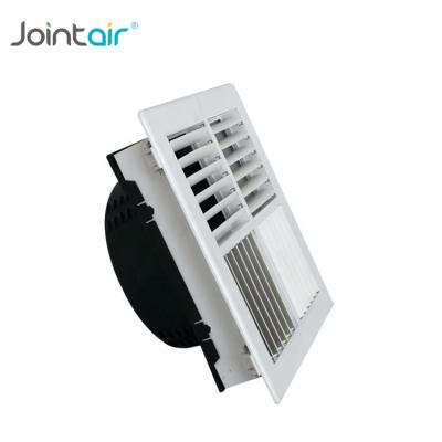 China Easy Installation ABS Plastic Square Ceiling Air Vent Diffuser Multi Directional Grill With Adapter for sale