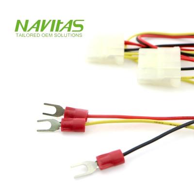 China 14804240 AMP Electronic 4pin Power Connectors To Fork Wire Terminal Harness for sale