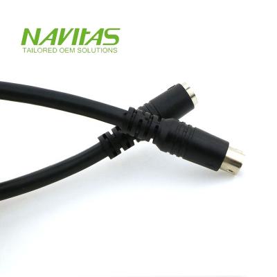 China MD8P COMPUTER DC Power Jack 2.1mm Connector Mount 8 Pin Mini Din Molded Audio Cable for sale