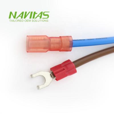 China Electronic Insulated Crimp Terminal Receptacle To SHOVEL LANGUAGE Cable Assembly for sale