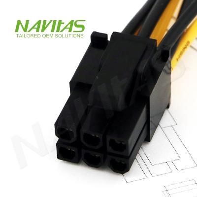 China OEM Molex 5557 Receptacle Housing Electronic Power Supply With Insulated Ring Terminal Wiring Harness for sale