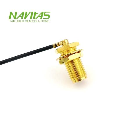 China Gold Plated Radio U.FL Connector Single Strand Wire Antenna Coaxial Cable for sale