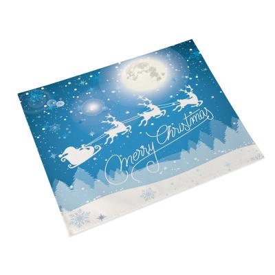 China Other Cartoon Christmas Insulation Place Mat Non-Slip Coaster For Table Dinner Table Mat Cotton Canvas Pads Home Decor 42*32cm 0070 for sale