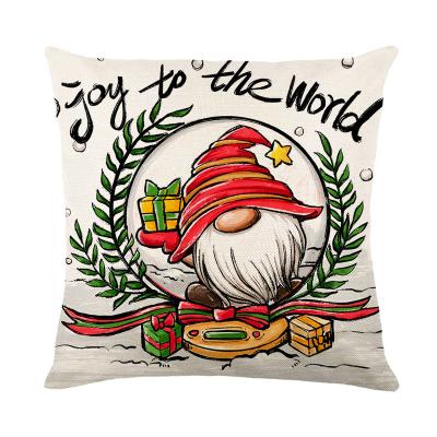 China Printing Christmas Home Decor Printed Cushion Cover 45*45cm Cotton Canvas Pillow Covers Sofa Cushions Pillow Cases for sale