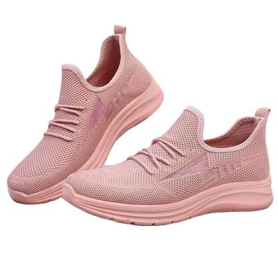 China Cushioning Women Daily Wear Spring And Summer Hot Sale Fly Knit Casual Comfortable Shoes for sale