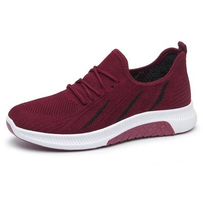 China Cushioning Women Daily Wear Spring And Summer Hot Sale Fly Knit Casual Comfortable Shoes for sale