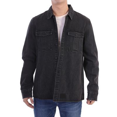 China OEM ODM Breathable Cotton Jacket Shirt Denim Men Stylish Customized Long Sleeve Blouse for sale