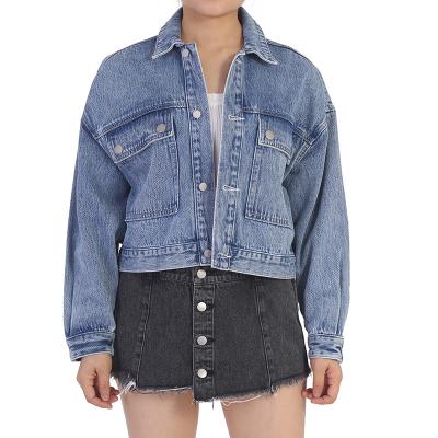 China Breathable Well Designed Good Service OEM ODM Manufacturers Chinese Leisure Loose Denim Jackets For Woman Ladies Jackets Denim for sale