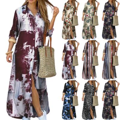 China Hot Women Anti-Static Solid Casual Loose Long Maxi Dress for sale