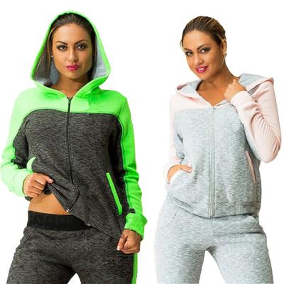 China Wholesale High Quality Breathable Cotton Blend Women Winter Tracksuit Hooded Set For Women for sale