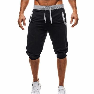 China Breathable Mens 3/4 Length Shorts Elastic Waist Three Quarter Work Jogging Casual Pants for sale