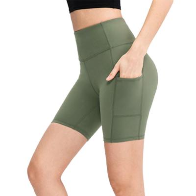 China Other Women Workout Yoga Shorts Running Gym Workout Biker Shorts High Waist Gym Yoga Shorts With Pockets for sale