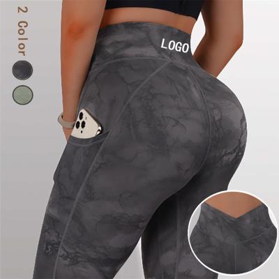 China Y-0003 yoga gym breathable leggings wholesale custom made tights chaiv yoga pants waistband leggings with pockets for women sports tights for sale