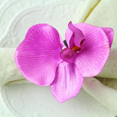 China Orchid flowers traditional napkin ring for weeding decoration many colors for sale