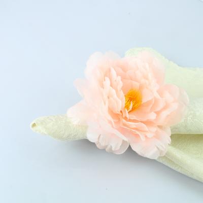 China Viable silk flower napkin ring artificial flower large dia12cm many colors for wedding decoration for sale