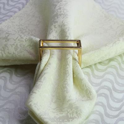 China Wholesale Bulk Silver Square Gold Metal Napkin Ring Napkin Holder Viable Qn15062006 for sale