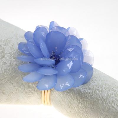 China Viable crystal beads flower napkin ring to wedding decoration flower napkin holder, for sale