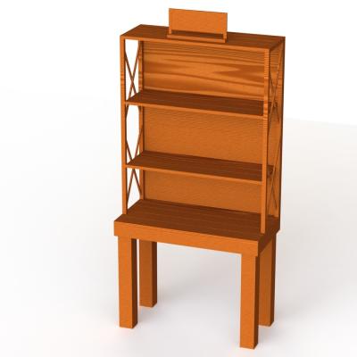 China Oak KD Construction Wooden Retail Display Stands With Shelves for sale