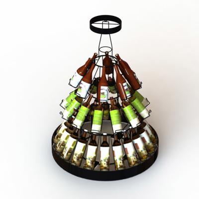 China 30 Bottles Christmas Tree Shaped Wine Rack , 3 Layers Wine Bottle Christmas Tree Stand for sale