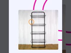 Steel 4 Shelves Metal Floor Stand